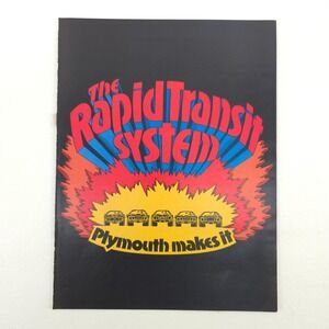 VTG Plymouth Rapid Transit Advertising Print Ad Promo Art Muscle Car Graphics